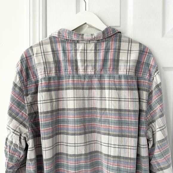 Tommy Bahama Men Becket Bay Blue Grey Continental Plaid Cord Button Up Shirt XL - Picture 7 of 16